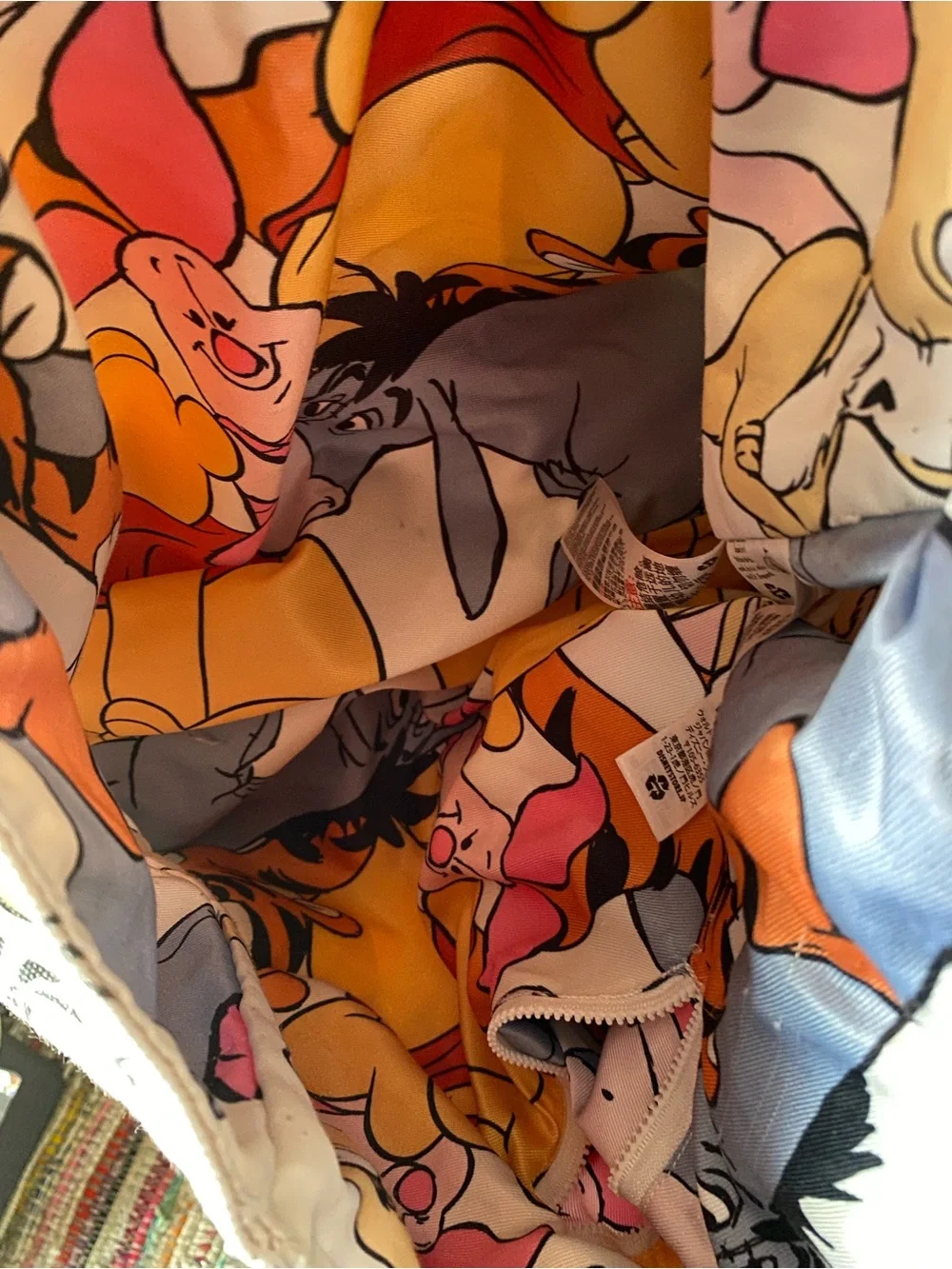 Disney Store Winnie The Pooh Friends Canvas Tote Bag Shopper Y2K OS